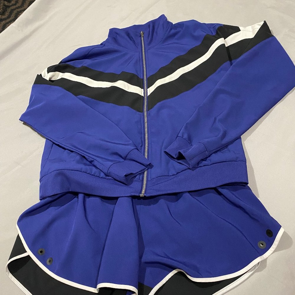 Fabletics running shorts and jacket
